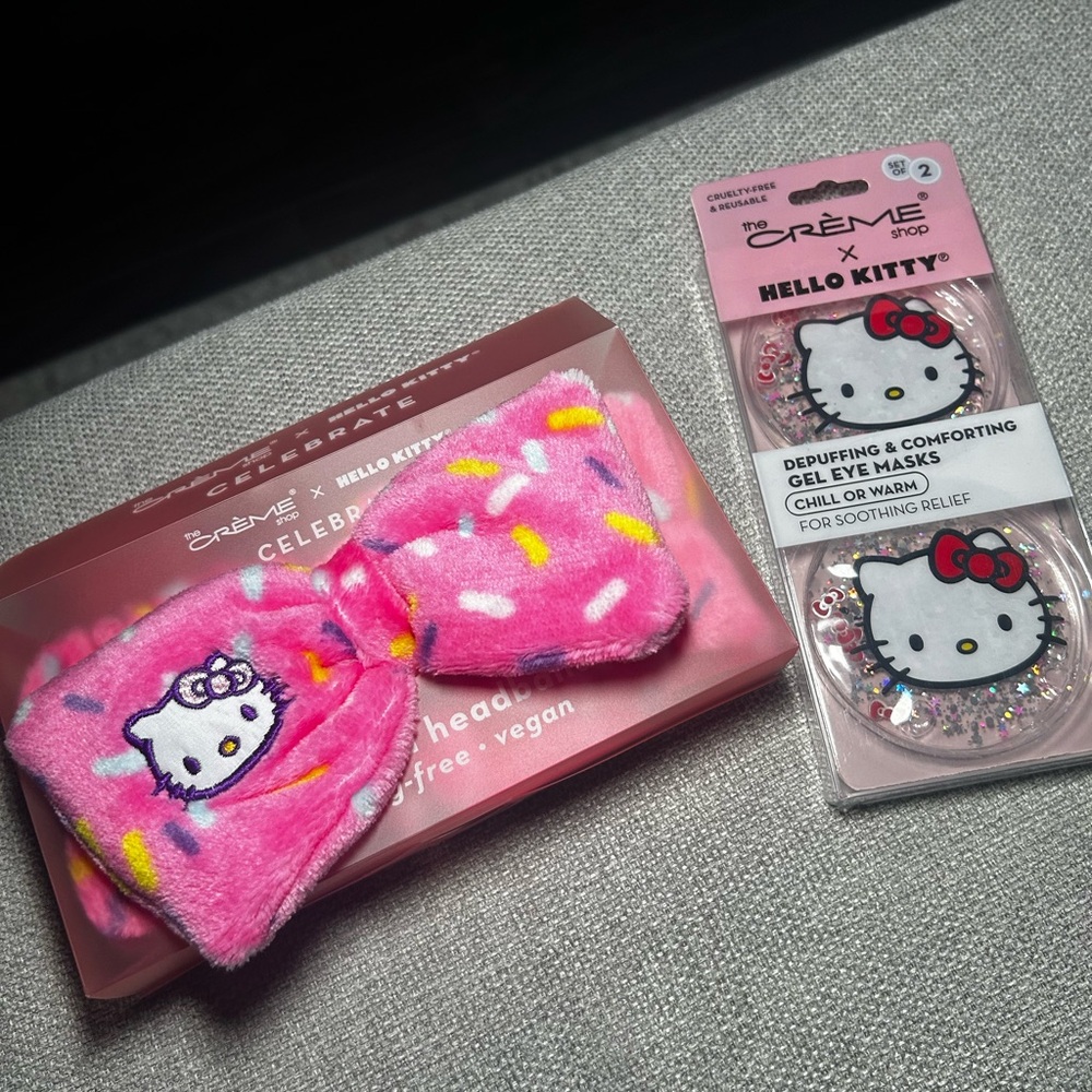 Hello kitty spa head band and gel eye masks bundle